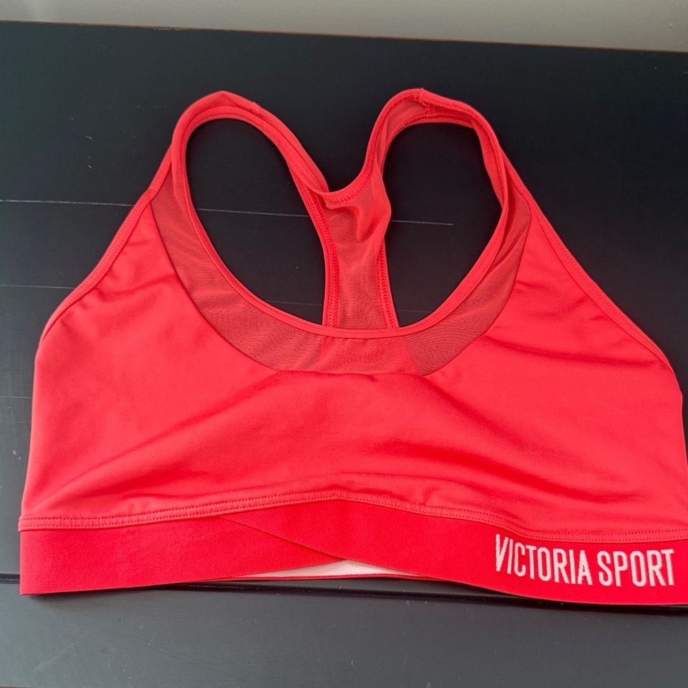 Victorias Secret Coral Mesh Sports Bra sz M